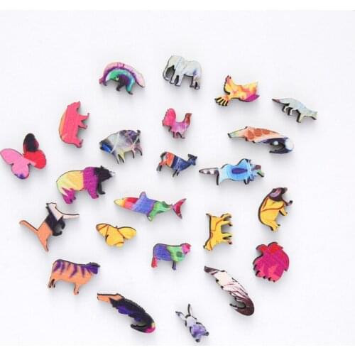 The Lion Wooden Animal Jigsaw Puzzles For Adult Kids Educational Toys Gift 87HA