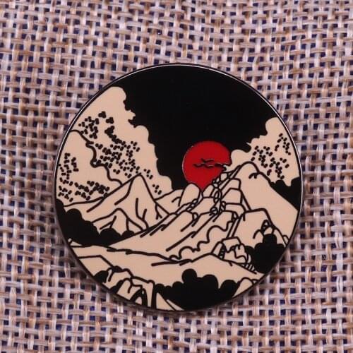 Mountain Travel Backpack Wilderness Explorer Enamel Pin Nature badge Gifts for him