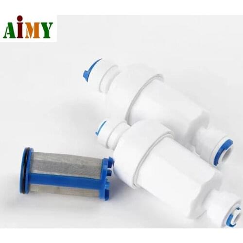 1/4" 3/8'' Micro Straight Removable Quick Connection Filter Water Purifier Front Stainless Steel Mesh Sand Particles Filter