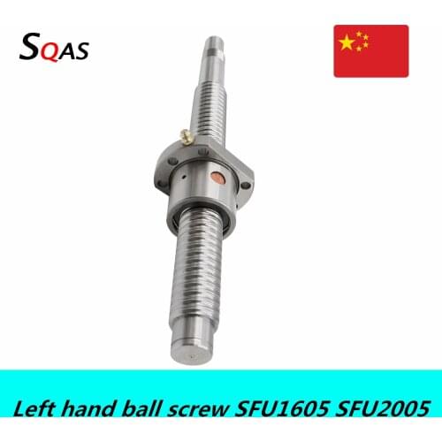 CNC router Left hand Ball screw SFU1605 SFU2005 200mm-1550mm with single Ball nut Ball Screw with End Machined for CNC