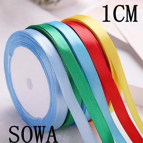 Cotton 10mm 25 Yards 22M Silk Satin Organza Polyester Ribbon For DIY Wedding Party Decoration Webbing Crafts Gift Packing Belt