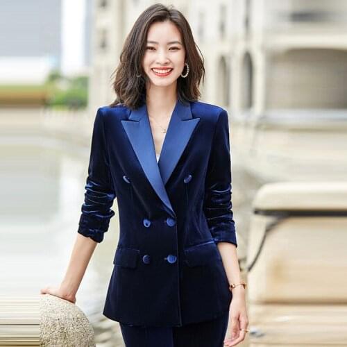 IZICFLY Women's Velvet Trouser Suits