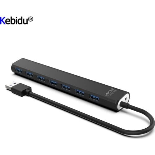 Kebidu USB Hub 3.0 Multi USB 3.0 Hub USB Splitter 5G Mbps High Speed 7 Ports 3.0 For PC Computer Accessories
