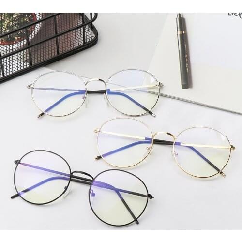 Computer Glasses Anti Blue Ray Glasses Blue Light Blocking Glasses Optical Eye Spectacle UV Blocking Gaming Filter Round Glasses