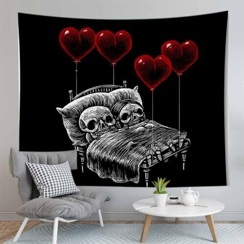 Creativity Skull Tapestry Wall Hanging Room Large Size Throw Rug Carpet Art Psychedelic Tapestries For Bedroom