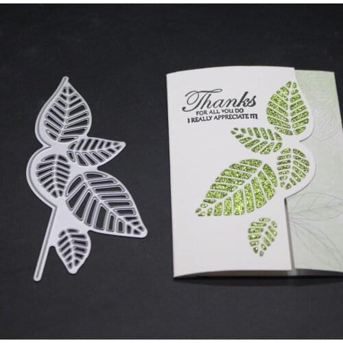 YINISE SCRAPBOOK Metal Cutting Dies For Scrapbooking Stencils LEAVES COVER DIY PAPER Album Cards Making Embossing Die CUT Cuts