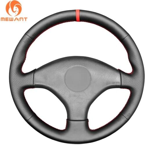 MEWANT Black Artificial Leather Steering Wheel Cover for Honda Civic 6 EK CTR EK3 EK4 Civic Type R Sir EK9 1996 1997 1998–2000