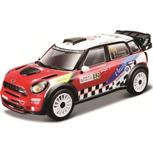 Bburago 1:32 2012 MINI John Cooper Works WRC Tean NO52 Alloy Luxury Vehicle Diecast Cars Model Toy Collection Gift