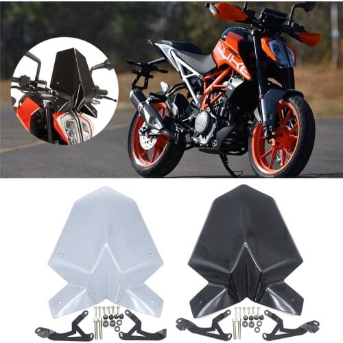 Motorcycle Sports Windshield WindScreen Visor Viser Fits For Duke 125 390 2017 2018 Duke125 Duke390 17 18 Double Bubble