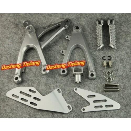 Motorcycle Front Rider Foot Pegs Footpegs Footrests Brackets Set For YAMAHA YZF R1 2007 2008 Left Right