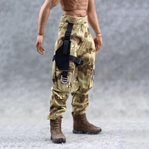 1/6 Male Soldier Combat Pants Model US Army Pants Comes with Leg Hanger fit Action Figure Body