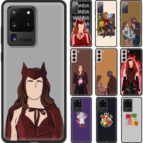 Soft Case for Samsung Galaxy S20 FE S21 S20 Utra Plus Luxury Cover S10 S10E S9 S8 Plus 5G Shell Coque Cartoon Wandavisions