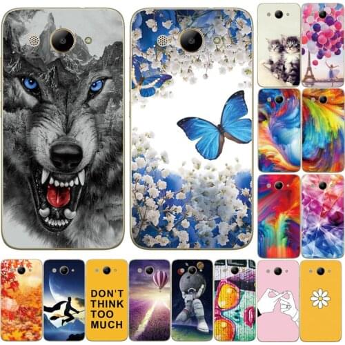 Soft TPU Painted Case For Huawei Y3 Case Cover Bumper For Huawei Y3 2017 Y 3 2018 Animal Flower Patten Protective Case Coque