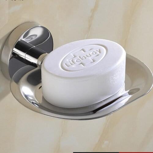 304 Stainless Steel Soap Dish Metal Plate Type Bathroom Hardware Soap Dish Single Layer Hotel Soap Dish Silicone