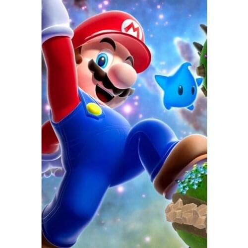 Carton Mario DIY 11CT Embroidery Cross Stitch Kits Needlework Craft Set Cotton Thread Printed Canvas Home Decoration Hot Sell