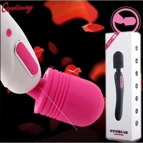 ReChargeable Vibrator magic wand Powerful 20models Vibrating 2motor Sex Toys g-spot clitoris Masturbation massager For Women