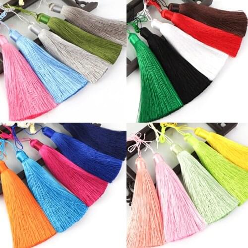 1pcs 12cm Silk Tassel Fringe brush Hanging rope tassels fringe Trim Sewing accessories tassels pendant for curtains jewelry diy