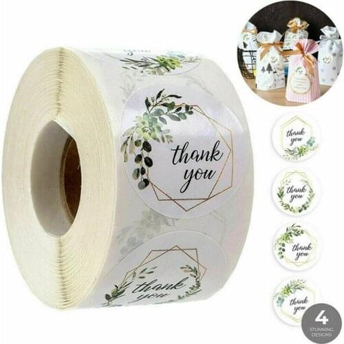 Thank You Stickers, 500ps Sealing Stickers Thank You Label Tags for Small Business, Gifts, Weddings, Giveaways, Bridal Showers