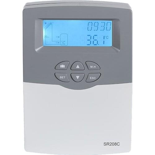 Split Solar Water Heater Controller SR208C with 1* pt1000 and 2* ntc10k sensors ,solar water heating system controller SR208C