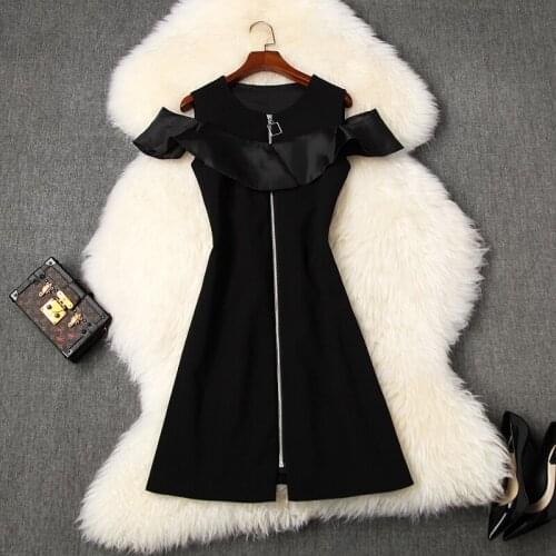 Superior 2021 new quality office Ruffle short girl dress princess Celebrity Women sexy Dress ladies Mini sexy club party dresses