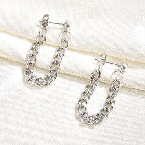 Hang Chain Earrings Women Street Retro Punk Style Jewelry Earrings Popular Party Women Accessories Banquet Women New Gift 2021