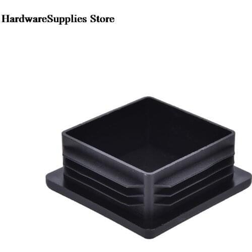 Black Blanking End Cap Square Tube Cap Floor Protector Pads Square Pipe Plug Chair Non-slip Cover Furniture Accessories