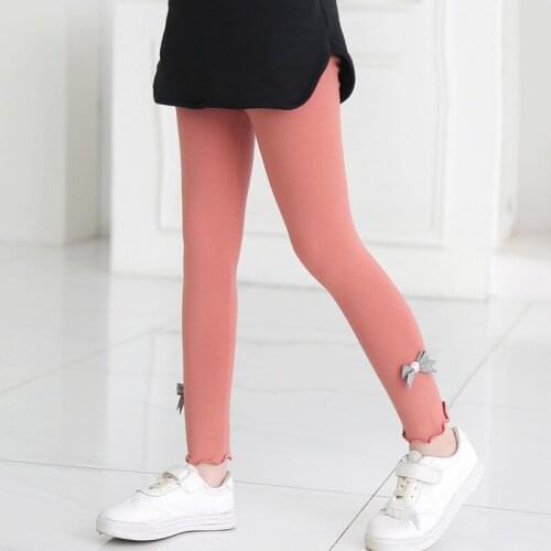 2-11Y Spring Autumn Girls' Leggings Childrens Symmetrical Bow Pants Little Girls Princess Pants
