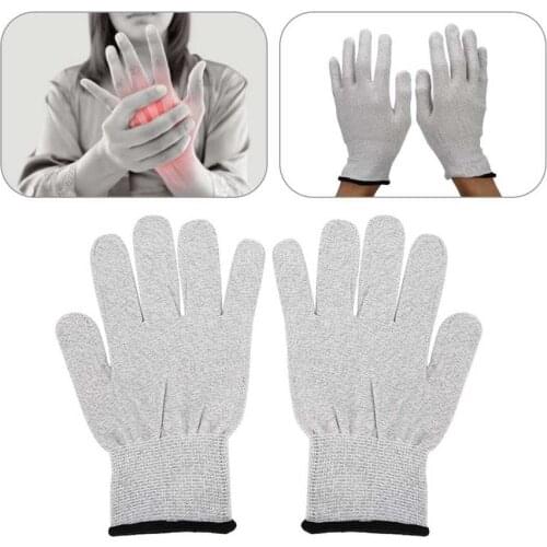 1 Pair Conductive Glove Electrode Glove for TENS Machine Physiotherapy Instrument