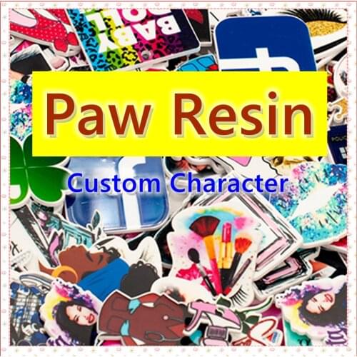 Custom Paw Character Cartoon Printed Flat back Planar Resin 10pcs/lot Accessories DIY Decoration Crafts R0939 R0940