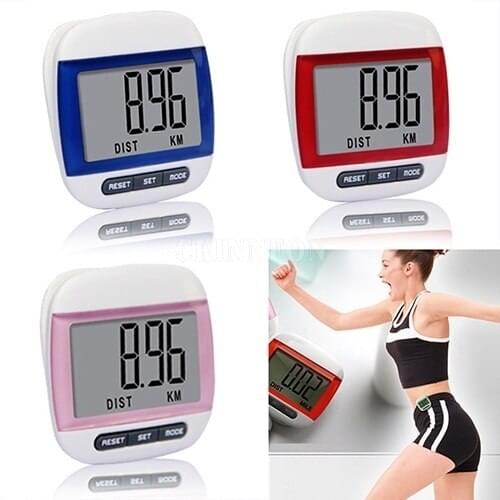 100Pcs/Lot Multi-Function Mini Waterproof Digital Pedometer Step Movement Calories Counter
