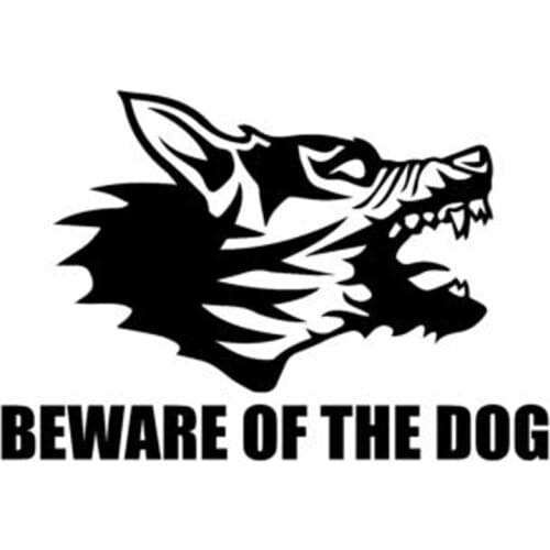 14.1cm*9.6cm Beware Of The Dog Fashion Car Styling Vinyl Car Sticker S4-0609