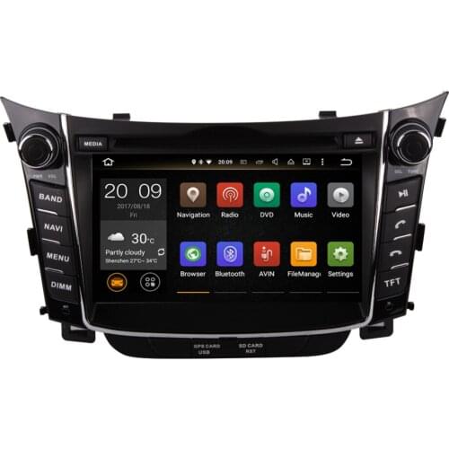 4GB RAM Android 8.0 Octa Core 7'' LCD Car Multimedia DVD Player For Hyundai i30 2012- Radio Stereo GPS Navigation Head Unit