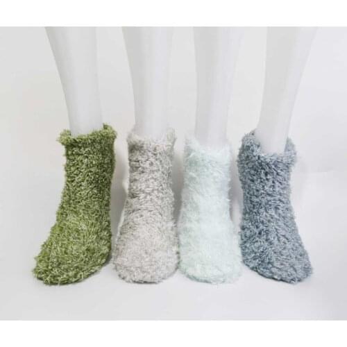 4 Pairs/Set Winter Women Ultra Soft House Socks Slippers Female Fashion Casual Microfiber Warmer Snow Sleeping Sock