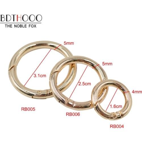 4pcs inner diameter 16mm/25mm Metal Opening Spring Coil Small Circle Ring Buckle Hardware Connection Clasp DIY Bag Accessories