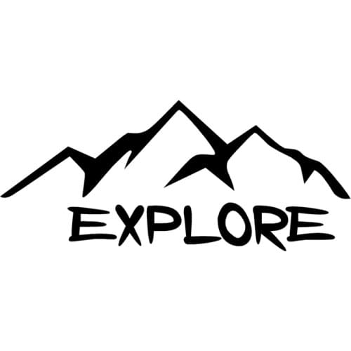 40667# Die-Cut Vinyl Decal Explore Mountains Widow Car Sticker Waterproof Auto Decors on Car Body Bumper Rear Window