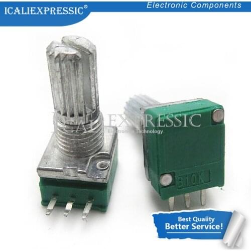 5PCS RK097N 1K 5K 10K 20K 50K 100K 500K 250K B5K with a switch audio 3pin shaft 15mm amplifier sealing potentiometer