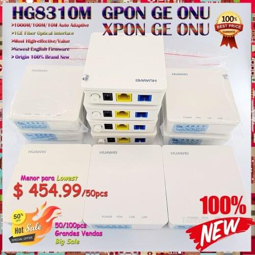 50/100pcs 100% New HG8310M XPON GPON GE ONU HG8010H 8310M 8010H Fiber Optical Class B+ FTTH Terminal Router