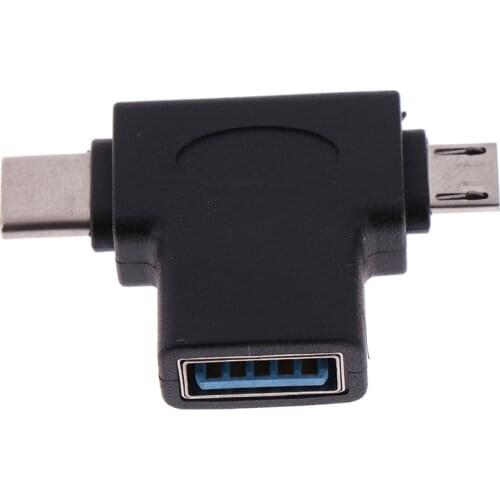 Hot sale 1PC 2 in 1 Phone OTG Adapter Micro USB & Type C to USB 3.0 Converter