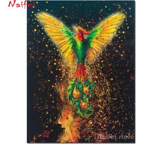 5d DIY diamond painting full square/round drill phoenix bird painting full diamond embroidery mosaic cross stitch decor