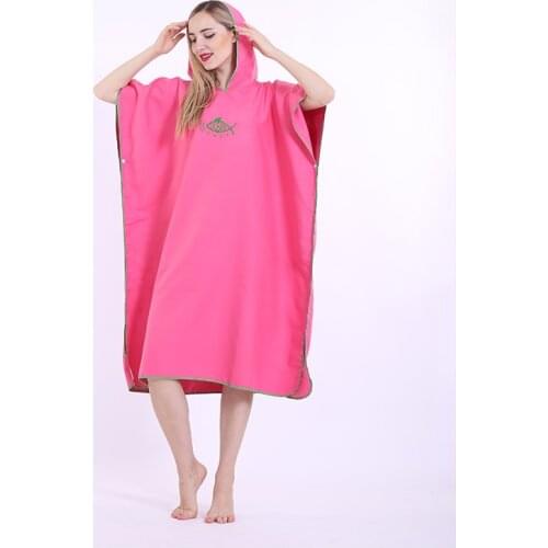 Men Women Quick-drying Wearable Surfer Hooded Surf Changing Robe Cape Beach Poncho Changing Towel Summer Bath Soft Swim Towel