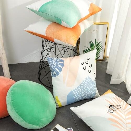 Cushion Cover for Living Room Luxury Color Pillow Covers Decorative INS Nordic Painting 45x45 Sofa Throw Pillow Case Home Decor