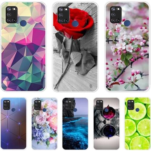 For Realme 7i Case Soft Cute Phone Cover Painted Silicone Case for OPPO Realme 7i Realme7i 7 i Protective Coque TPU Bumper Bags