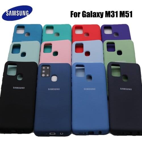 Samsung M51 M31 Case Origianl Housing Silky Silicone Cover Soft-Touch Back Protective Shell For Galaxy m31 m51
