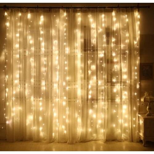 3M 100/200/300 LED Curtain String Light Flash Fairy Garland Christmas Decorations for Home Happy New Year 2021 Noel Navidad 2020