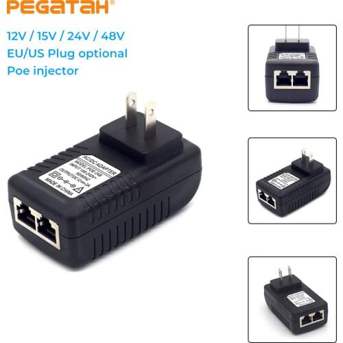 Poe injector Video surveillance Video recorder Surveillance camera Ethernet Injector POE power Adapter EU/US Optional poe