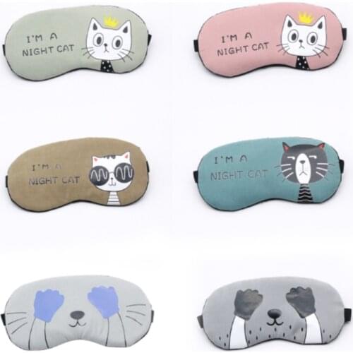 Sleeping Eye Mask Cotton Soft Sleep Aid Travel Rest Eye Shade Cover Blindfold Unisex Women Men