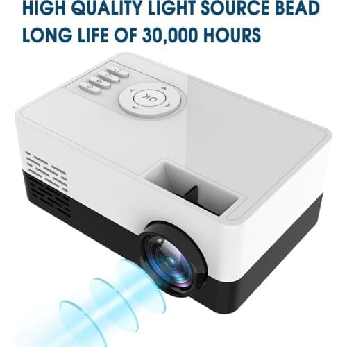 J15 Mini Projector Support 1080P AV USB SD Card USB Home Projector Portable Pocket Beamer VS J9