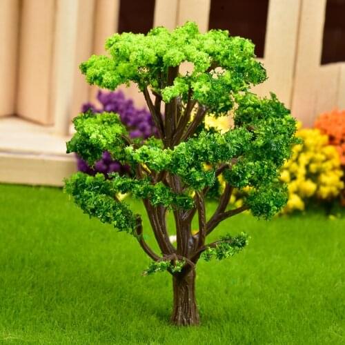 2pcs 16cm Model Green Tree Train Railroad Architecture Diorama HO Scale for DIY Crafts or Building Models