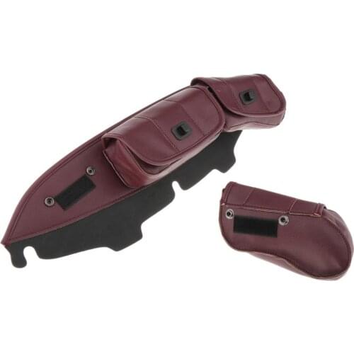 Motorcycle 3-Pocket Pouch Windshield Bag Batwing Fairing Bags For Harley Touring Electra Glide Street Glide FLHX/FLHT 1996-2003