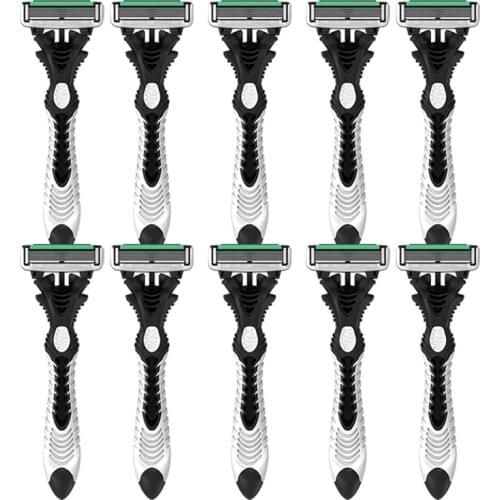 12pcs Mens Razor Blade Shaving Cassettes Men Shaver DORCO Pace 6 Layer Straight Razor Beard Machine Safety Razor Blades
